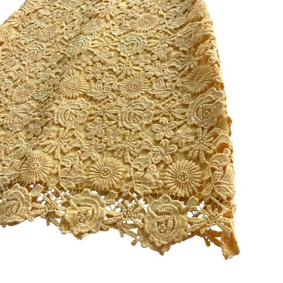 Lulus Women L Love Poem Yellow Lace Mini Dress Sleeveless Party Cocktail Elegant - Picture 10 of 16